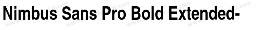 Nimbus Sans Pro Bold Extended字体转换